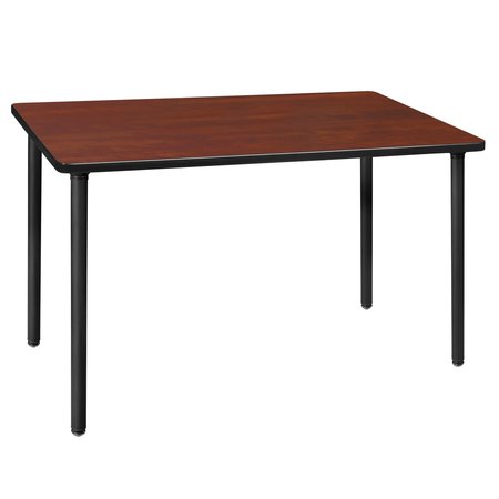 REGENCY Kee Folding Tables, 48 W, 24 L, 29 H, Wood, Metal Top, Cherry MTF4824CHBK